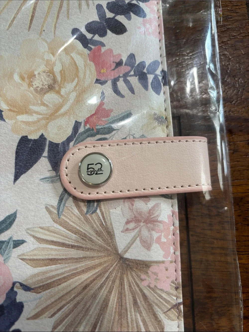 Agenda 52 Floral 6-Ring Planner Binder - Pink & Cream